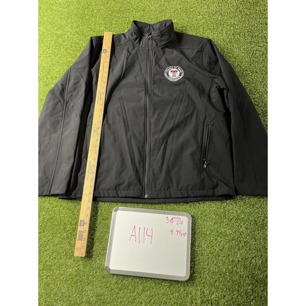 Men's Black Fleece Jacket 2XL School Logo El Paso
